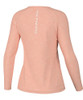 H6120125 Huk Womens Pursuit Heather Long Sleeve Performance Crew - Peach Heather