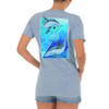 GHV55539-0FY5125 Guy Harvey Ladies Sun & Moon Short Sleeve Blue T-Shirt