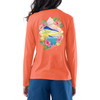 GHV55543-2FY1119 Guy Harvey Womens Dorado Scene Long Sleeve V-Neck T-Shirt