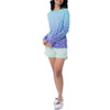 GHV56707-4SY1088 Guy Harvey Women's Blue Scale Long Sleeve Raglan Slub Shirt - Estate Blue
