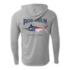 Frisco Rod & Gun Youth Long Sleeve Hooded Performance Shirt with NC Marlin Print