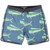1001251002 Pelagic High Spot Goione Mahi 18" Boardshorts - Petrol