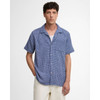 MSH5740NY91 Barbour Rudbeck Textured Short-Sleeved Shirt - Navy