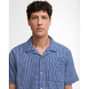 MSH5740NY91 Barbour Rudbeck Textured Short-Sleeved Shirt - Navy