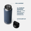 Yeti 36oz Water Bottle with Color-Blocked Chug Cap