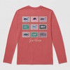 GHV57064-6FY1043 Guy Harvey HarborLite Long Sleeve Tee - Stamped - Faded Rose