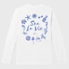 GHV57064-6FY1042 Guy Harvey HarborLite Long Sleeve Tee - Sea La Vie - Bright White