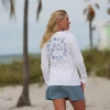 GHV57064-6FY1042 Guy Harvey HarborLite Long Sleeve Tee - Sea La Vie - Bright White