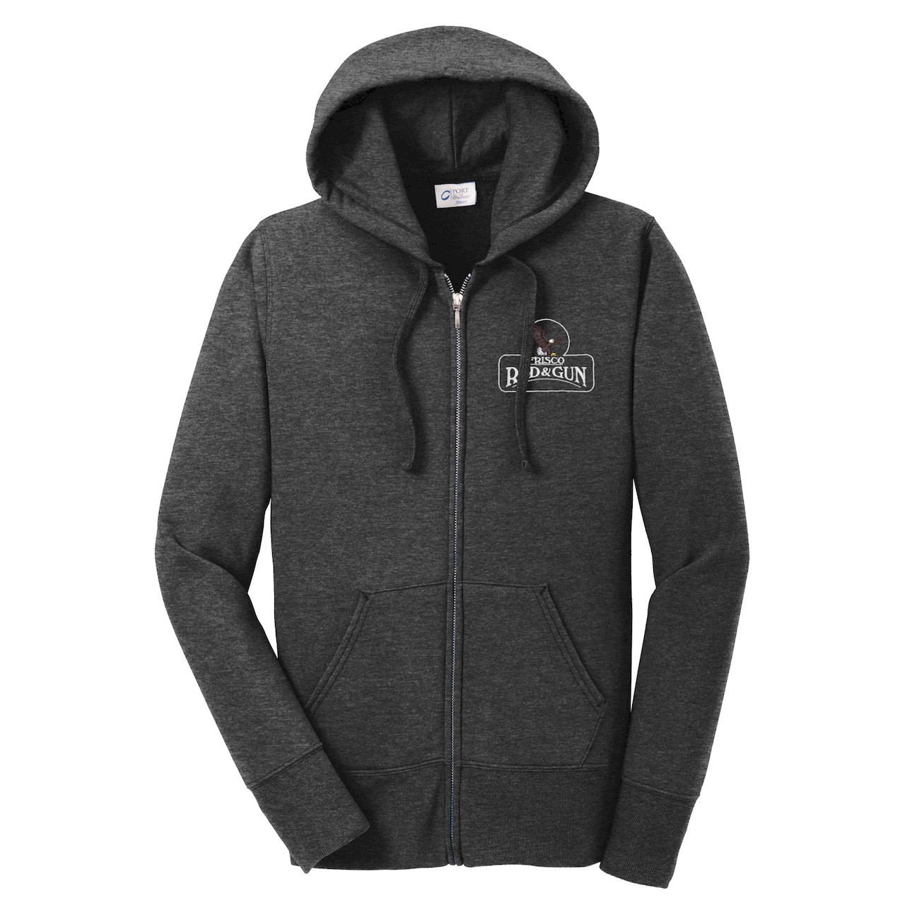 FRG WLOGOZIP Womens SWSH Eagle Full Zip Hoodie DkHeather - Front