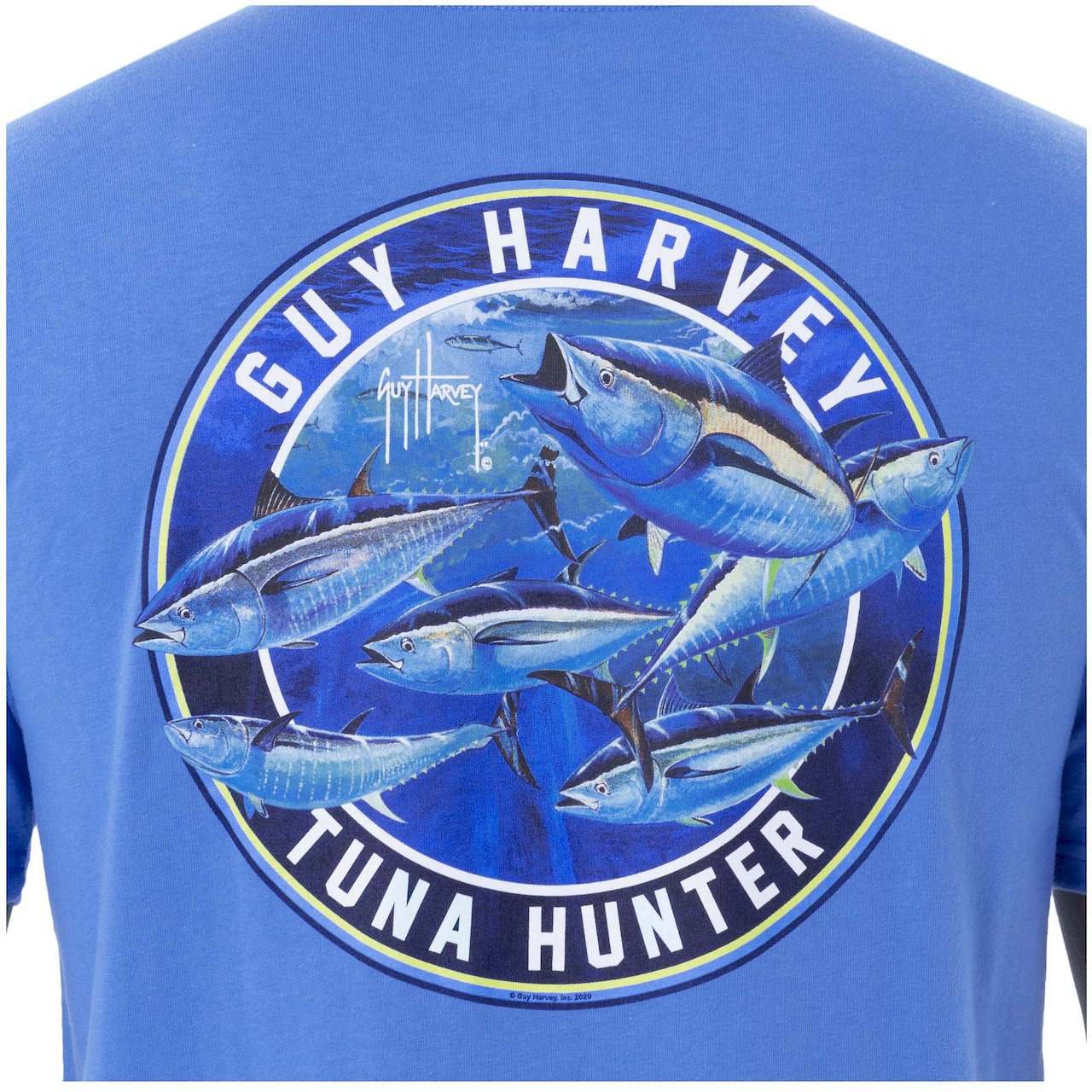 Guy Harvey 2SY1054 Mens Tuna Hunter Short Sleeve Pocket T-Shirt - Graphic