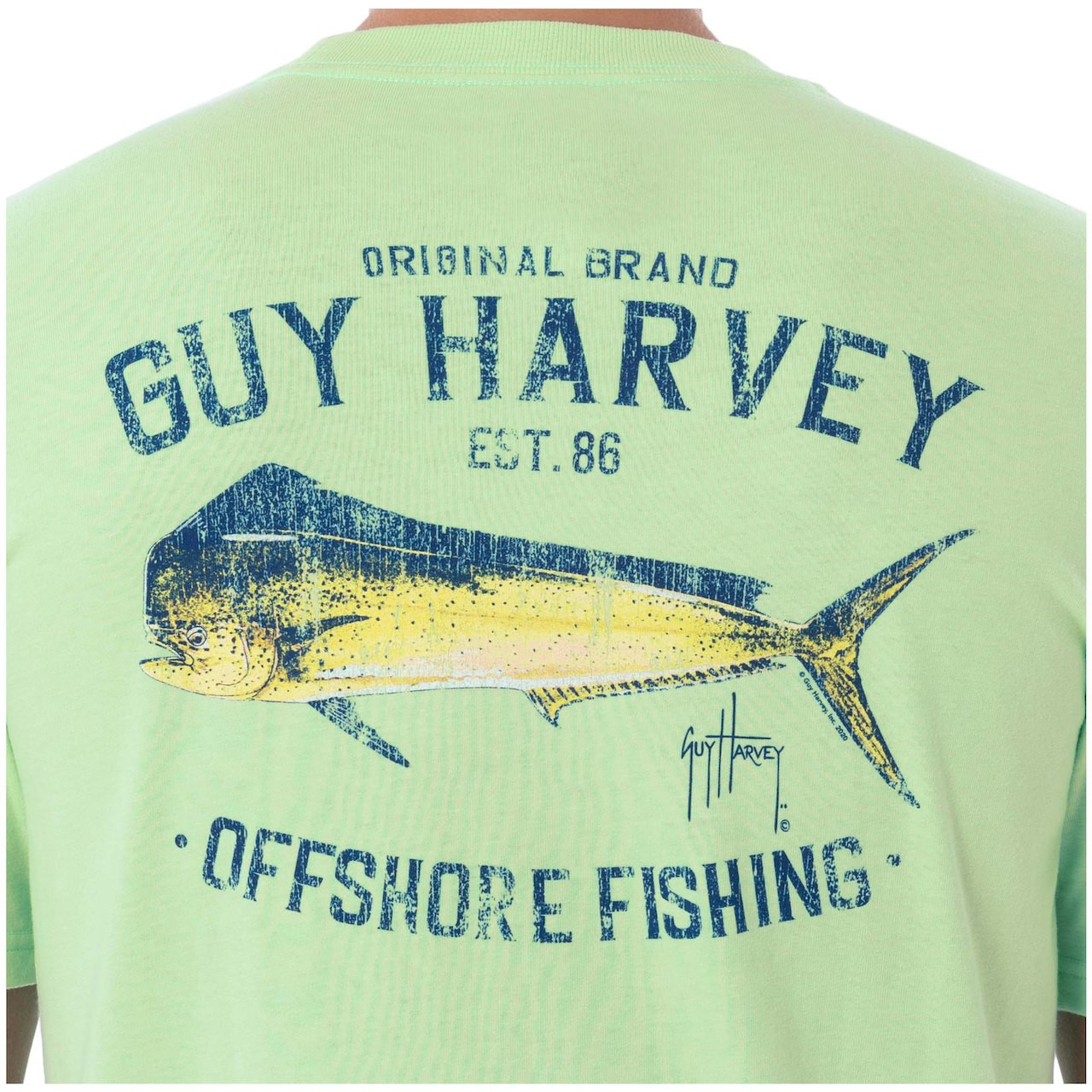 Guy Harvey 2SY1081 Mens Offshore Fishing Short Sleeve Pocket T-Shirt - Graphic