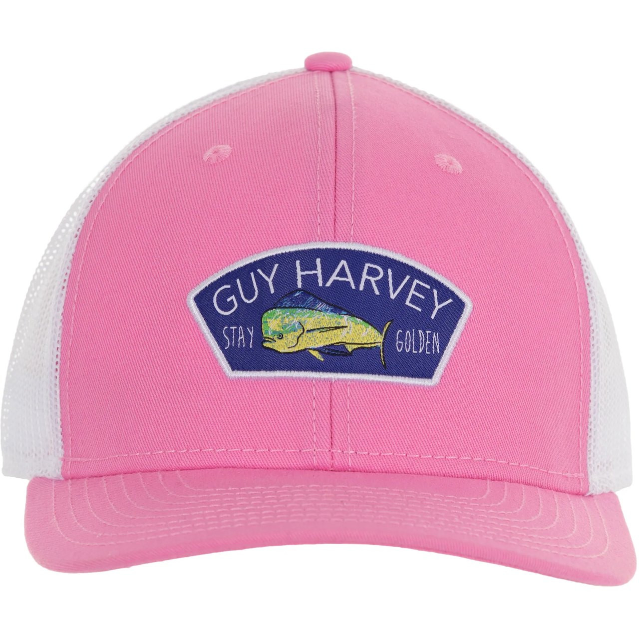 Guy Harvey 1SY1196 Womens Stay Golden Mesh Trucker Hat - Front