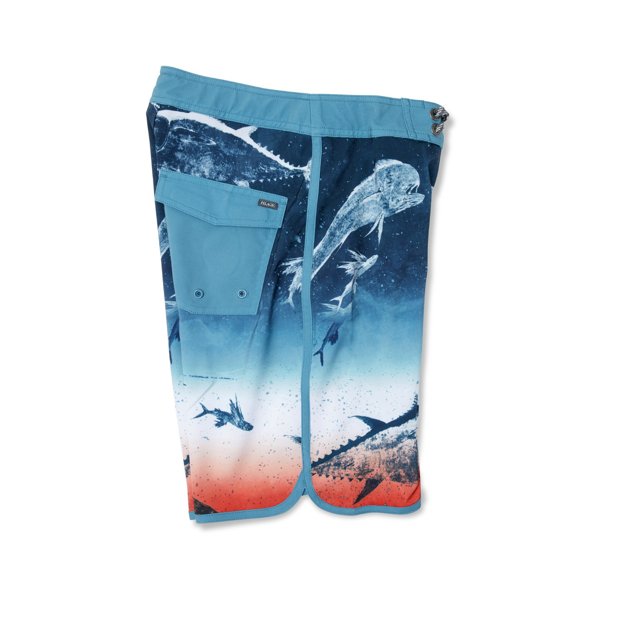 Pelagic Youth Short High Spot Gyotaku Fade RedWhiteBlue - Side