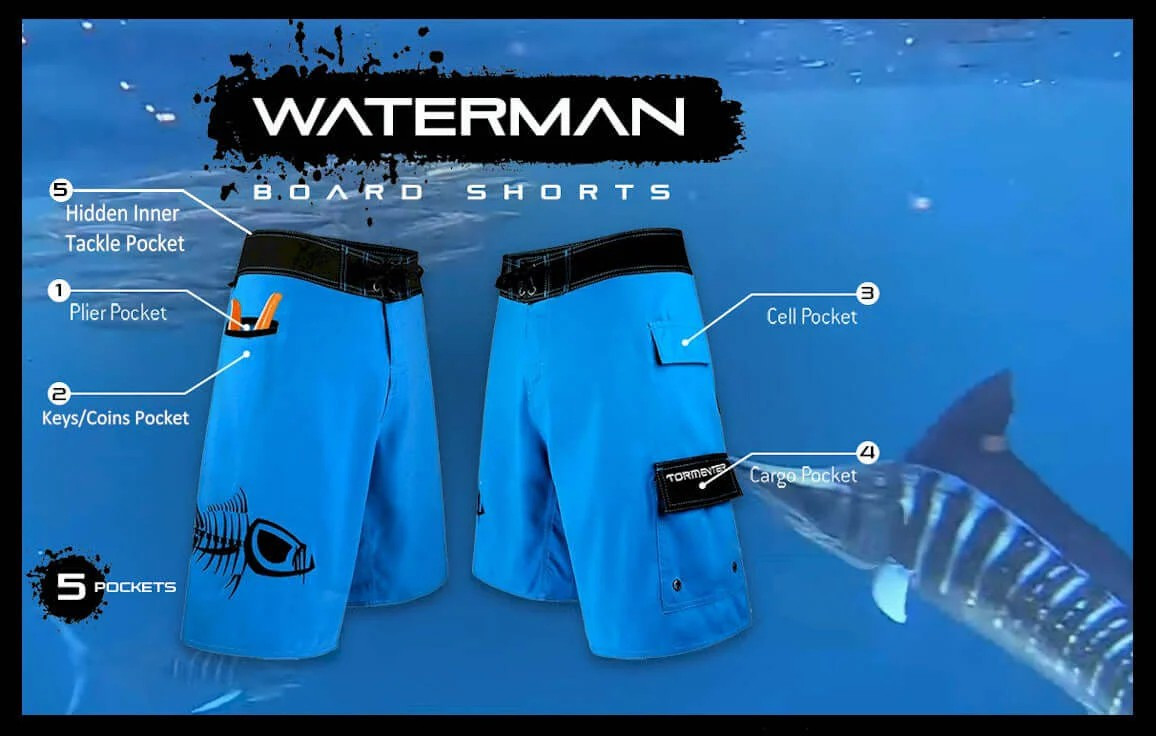 BS-P Tormenter Ocean Patriot 5 Pocket Board Shorts