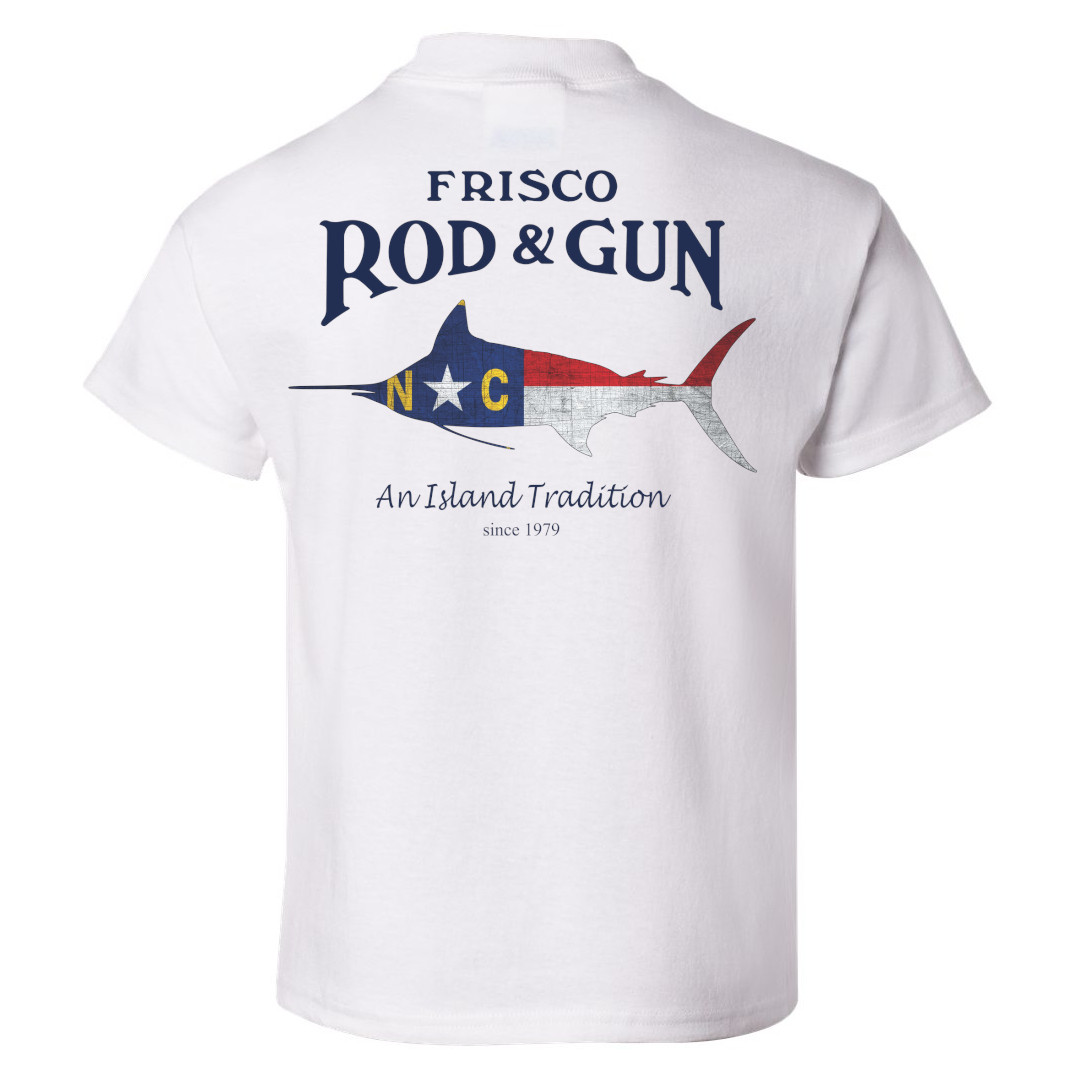 5480 Frisco Rod & Gun NC-Marlin Youth Short Sleeve Tee White - Back