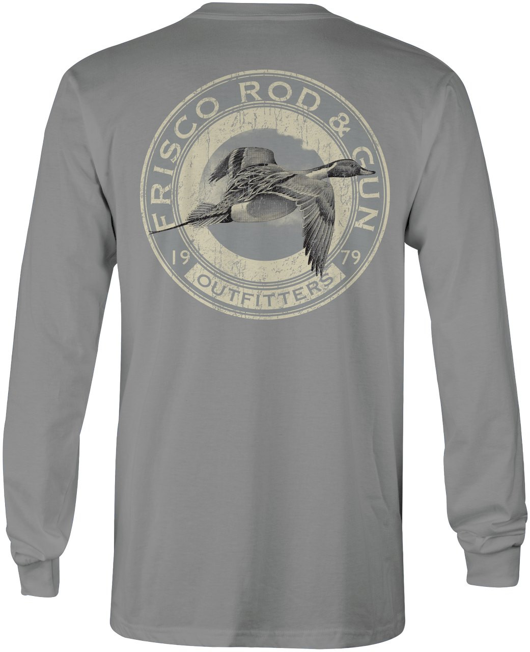 6014 Frisco Rod & Gun Format Pintail Long Sleeve Tee Grey - Back