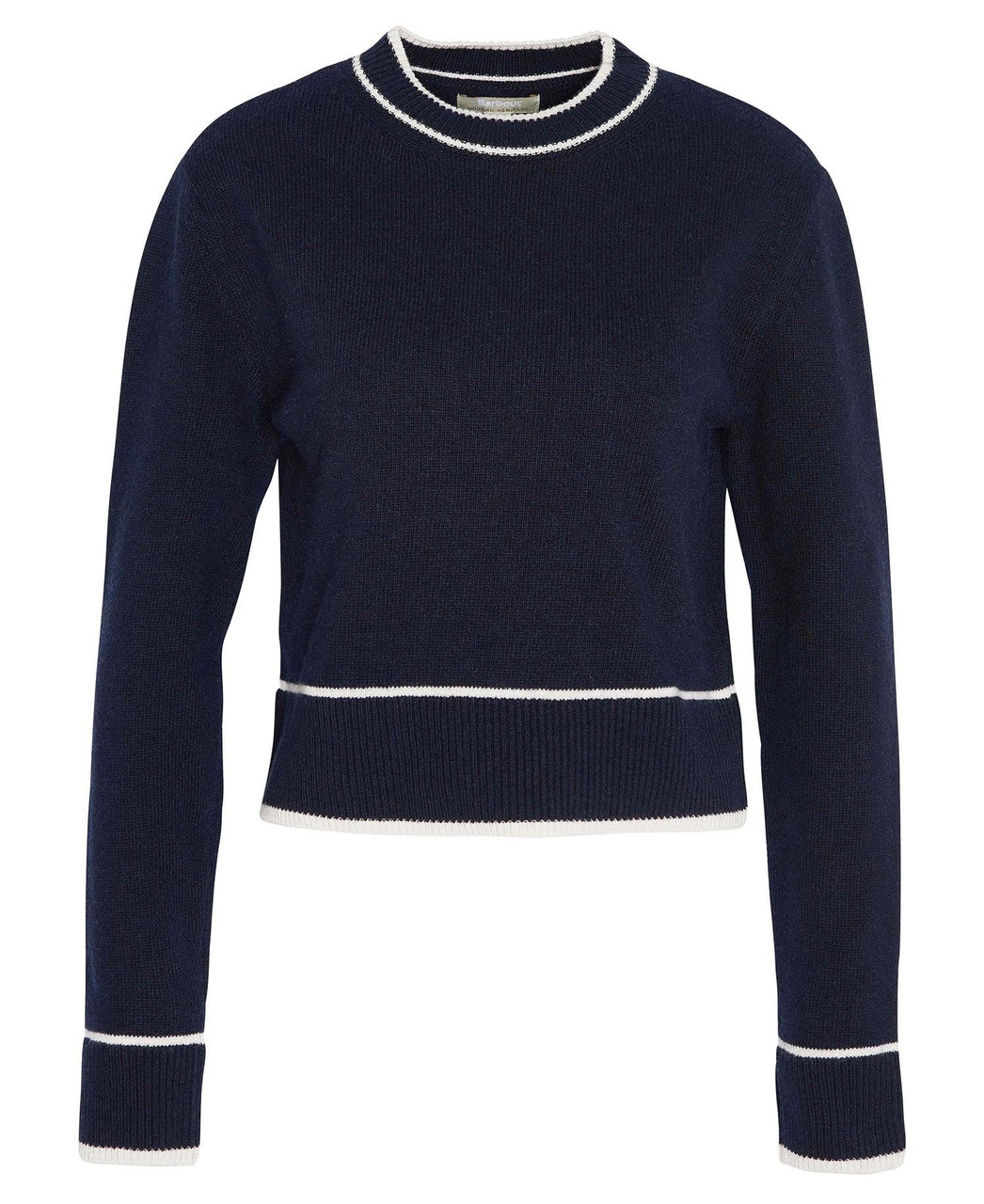 Barbour LKN1542 Womens Rochelle Crew Neck Jumper Navy - Front