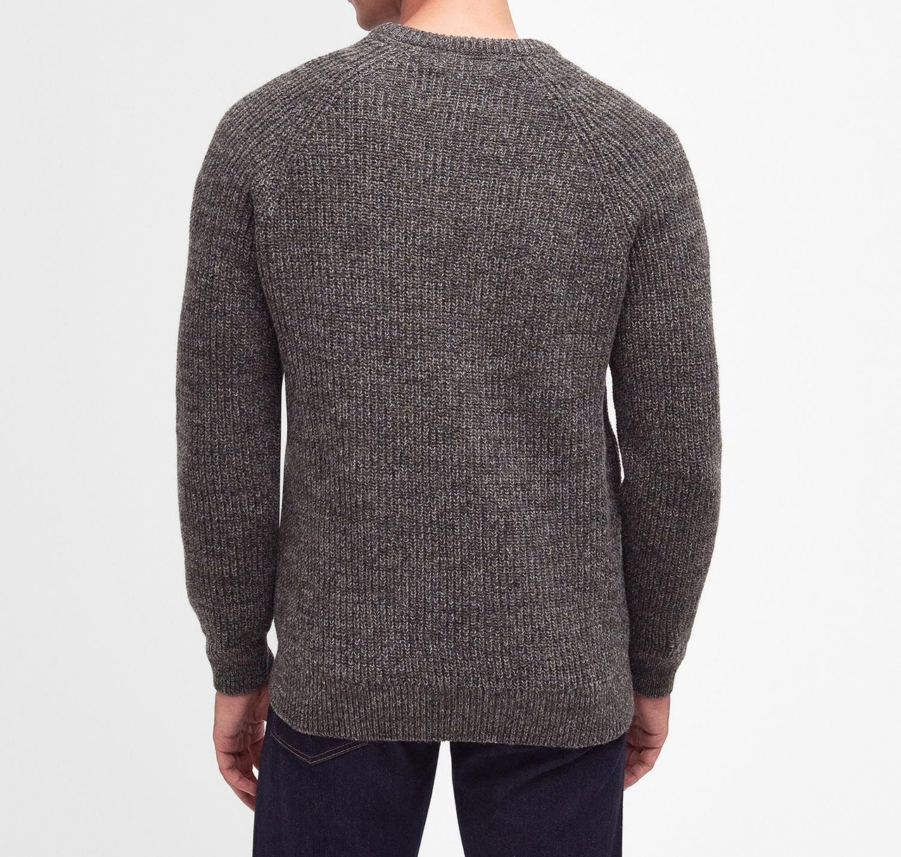 Barbour MKN1113OL51  Horseford Crew Neck Sweater Olive - Back