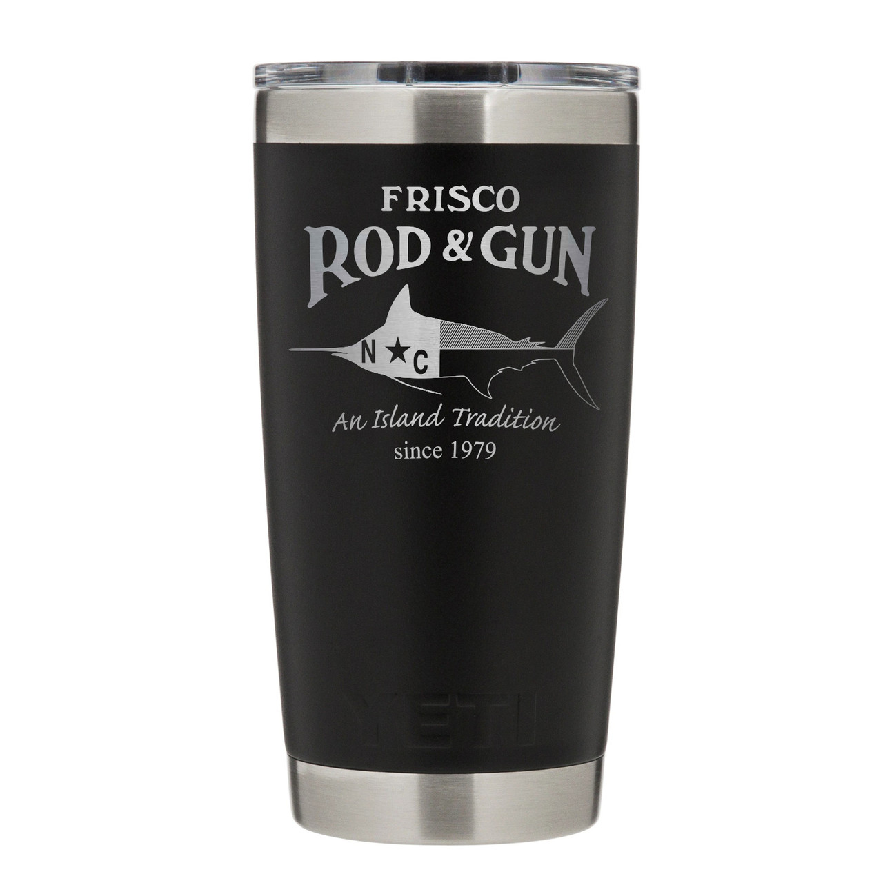 Yeti Rambler 20oz Tumbler with Magslider Lid - NC Marlin Flag