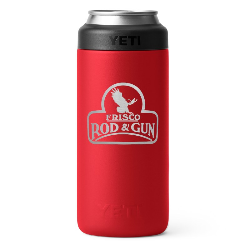 21071504068 Yeti Rambler 12oz Colster Slim Can Cooler - FRG - Rescue Red