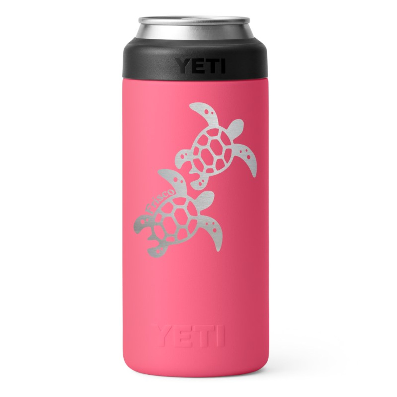 21071502976 Yeti Rambler 12oz Colster Slim Can Cooler - 2-Turtles - TropicalPink