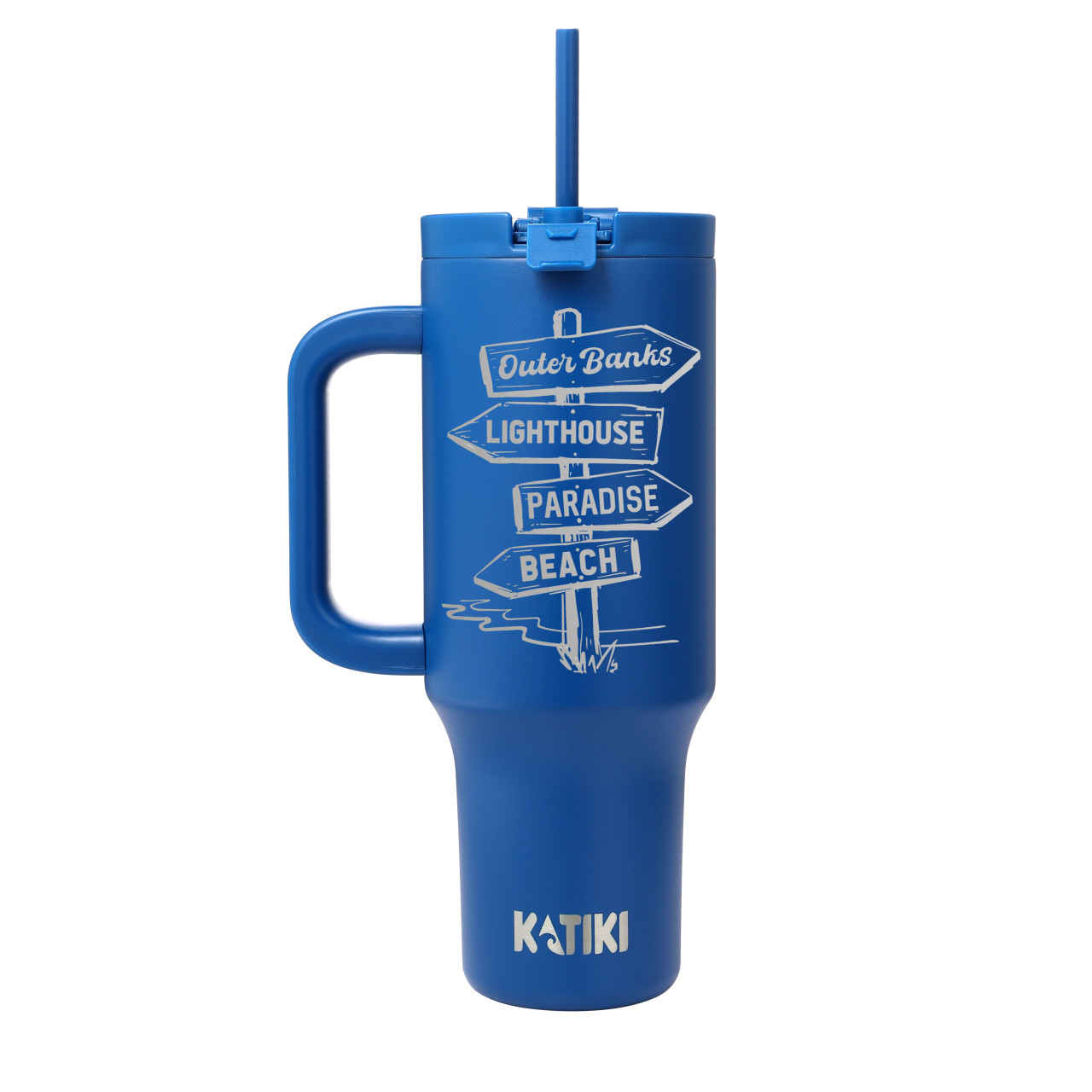 Katiki Big Kahuna 40oz Tumbler with Straw PatriotBlue - Village Signs Katiki Big Kahuna 40oz Tumbler with Straw PatriotBlue - Village Signs