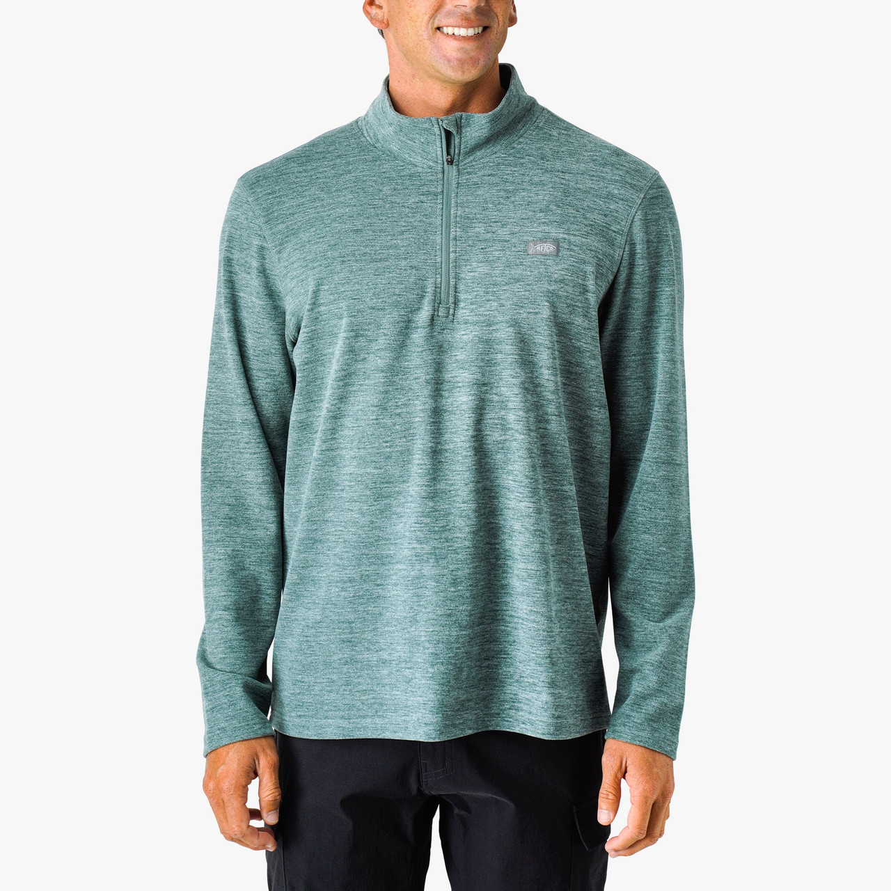 Aftco M61209 Coastal Layer 1/4 Zip Dark Sea Heather