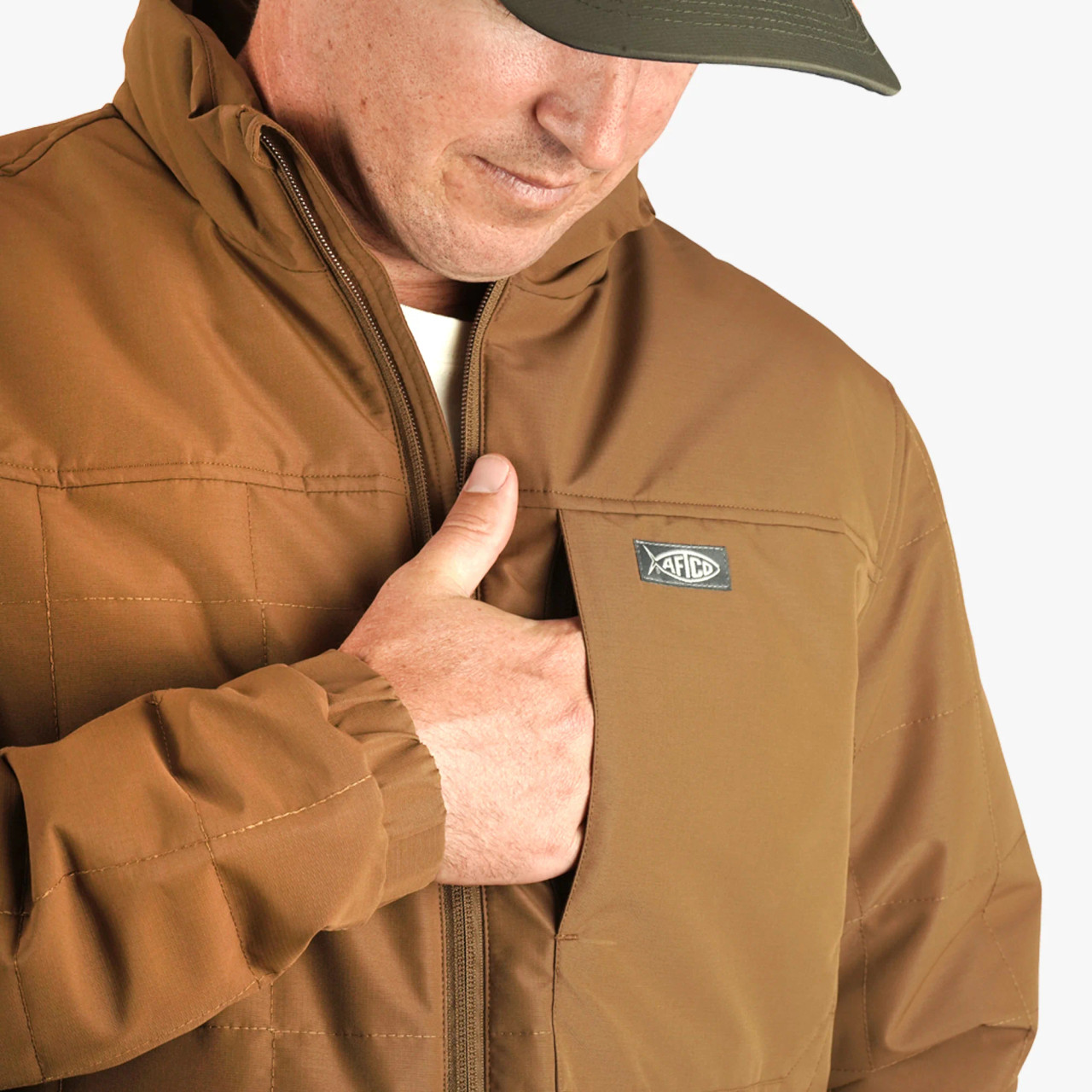 Aftco MJ57 Crosswind Puffer Jacket RubberBrown