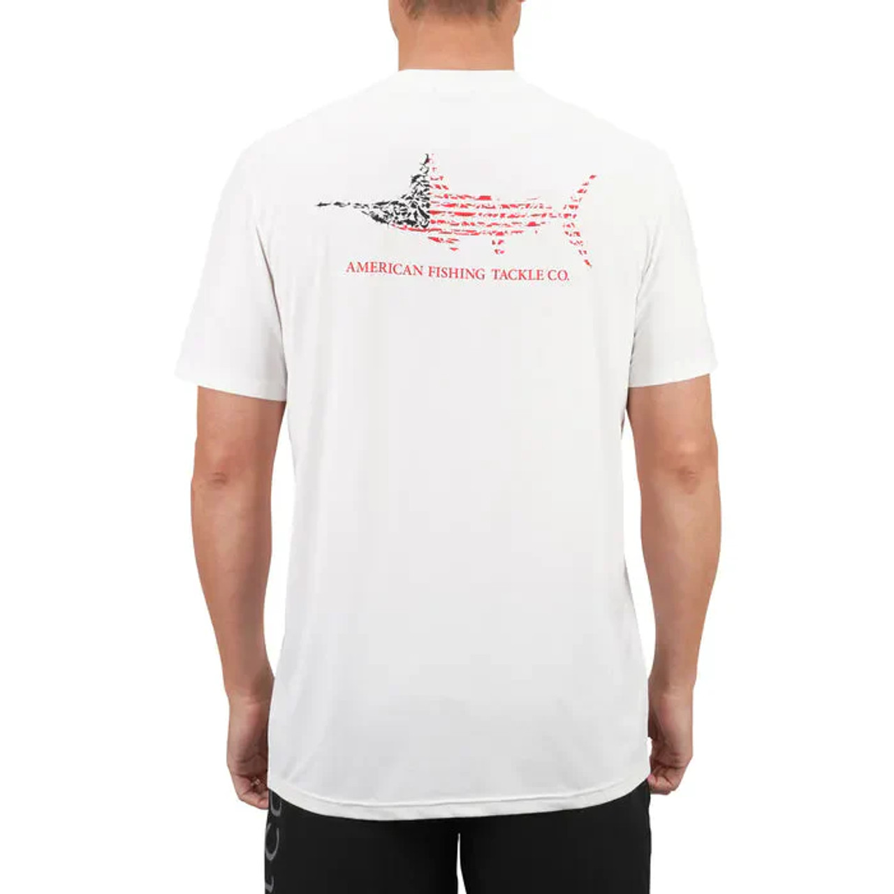 M60185 Aftco Jigfish UVX Americana SS Performance Shirt