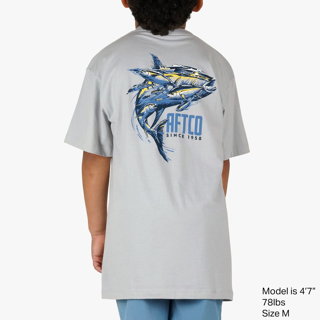 BT6486 Aftco Youth Turnover SS T-Shirt