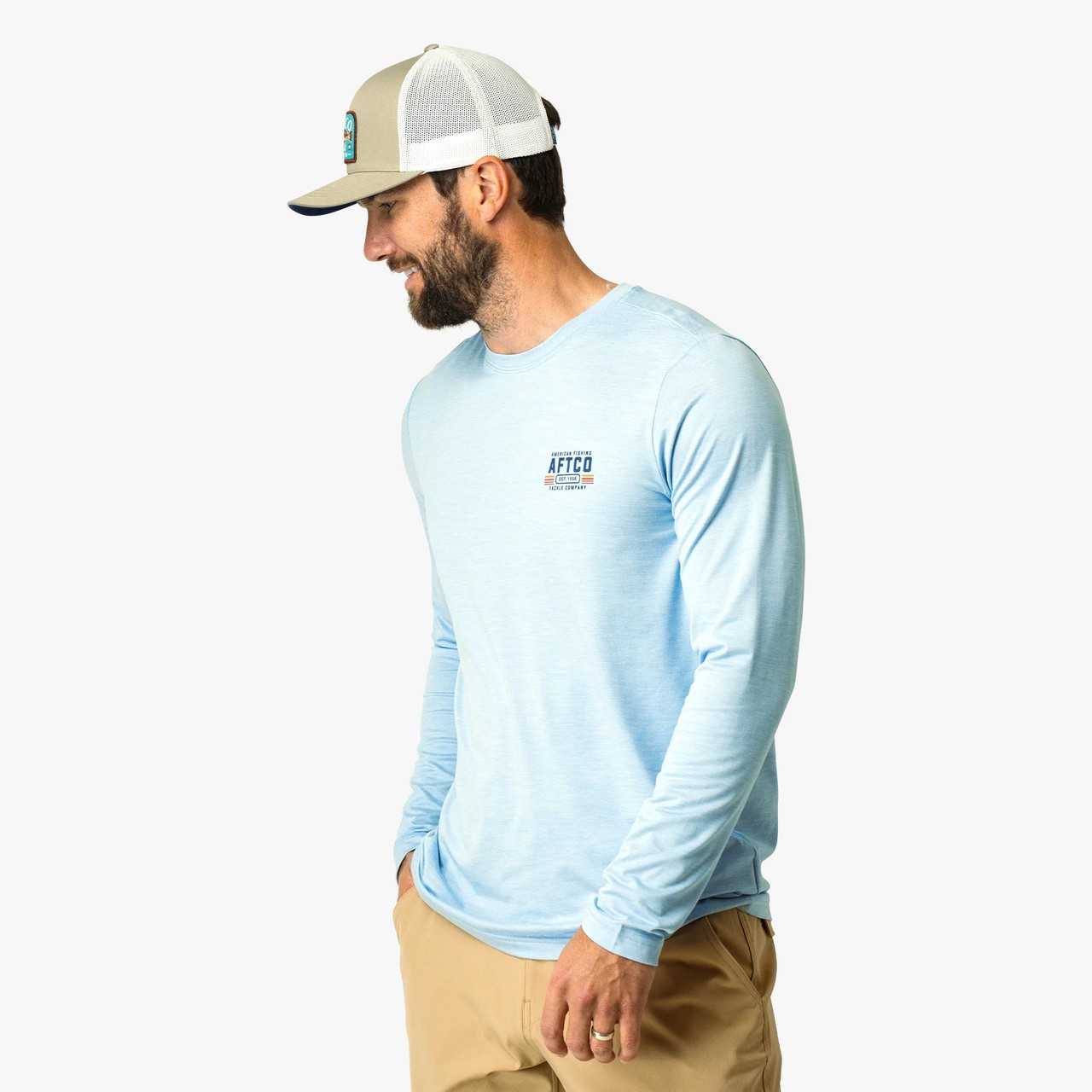 AFTCO M61242 License Plate UVX LS Sun Protection Shirt