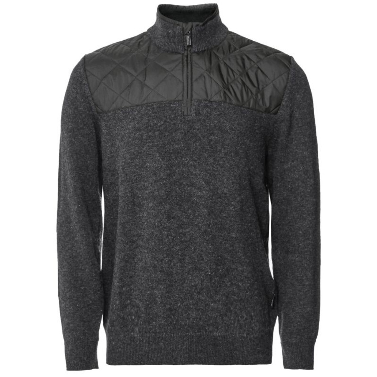 MKN1338 Barbour Essential Diamond Quilt Half Zip Sweater