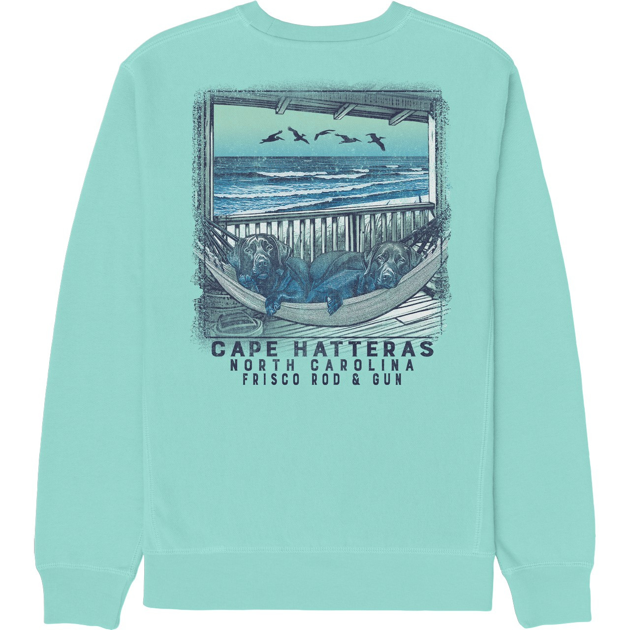 SS3000 Frisco Rod & Gun Crewneck Sweatshirt with Lab in Hammock Print