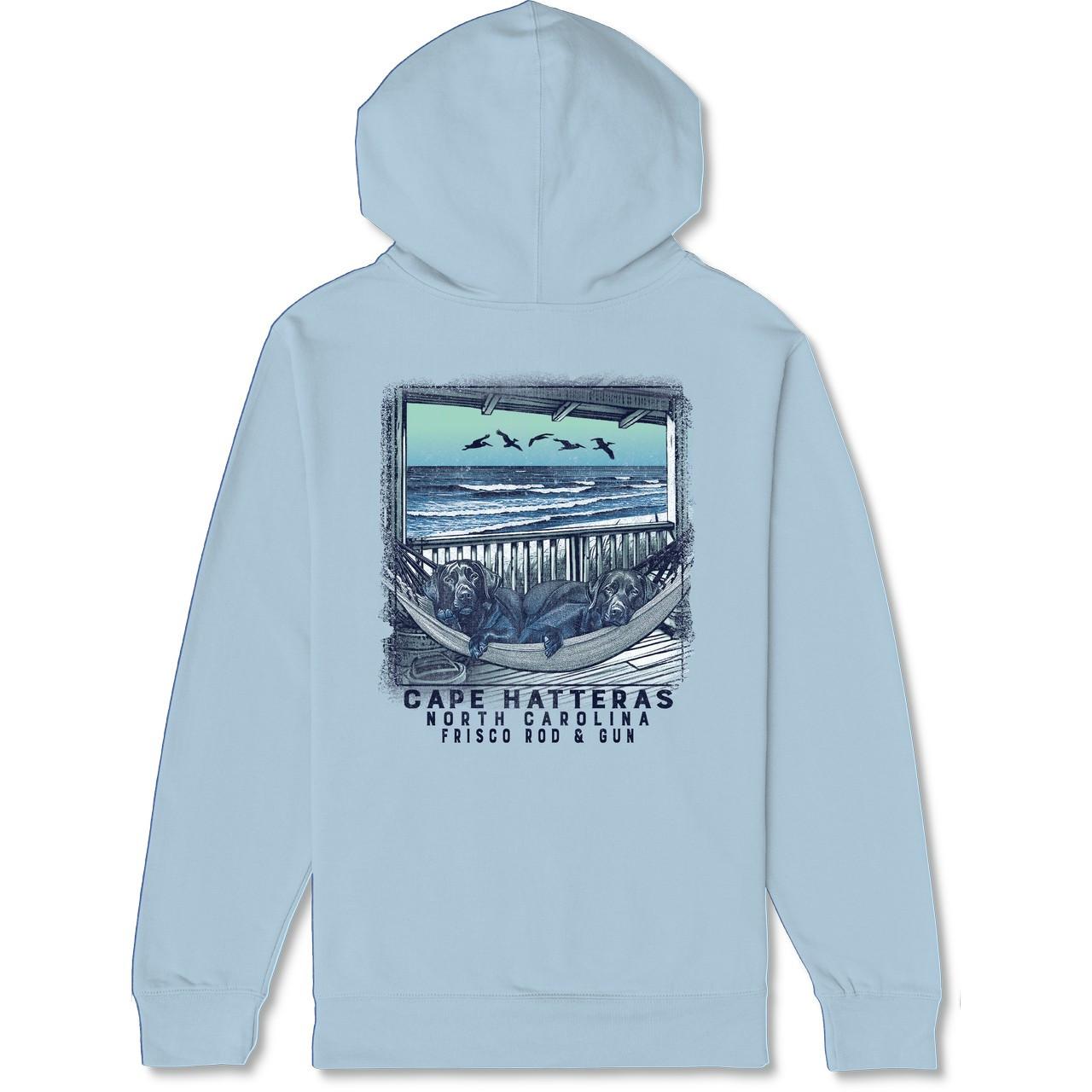 SS4500 Frisco Rod & Gun Hooded Sweatshirt with Lab in Hammock Print