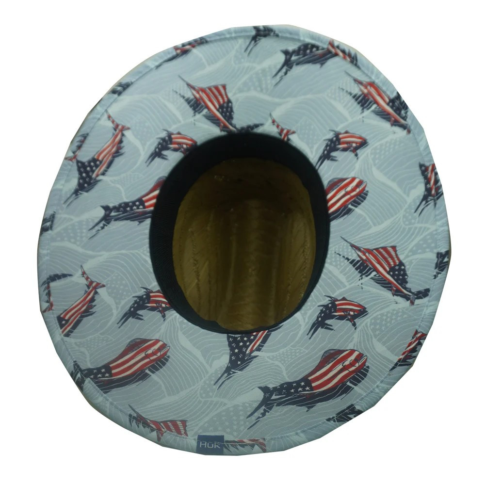 H7300052 Huk Kids KC Printed Straw Hat