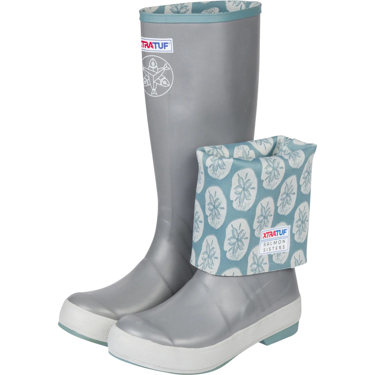 XTRATUF Women's Salmon Sisters 15 Inch Legacy Boots - Grey Sand Dollar