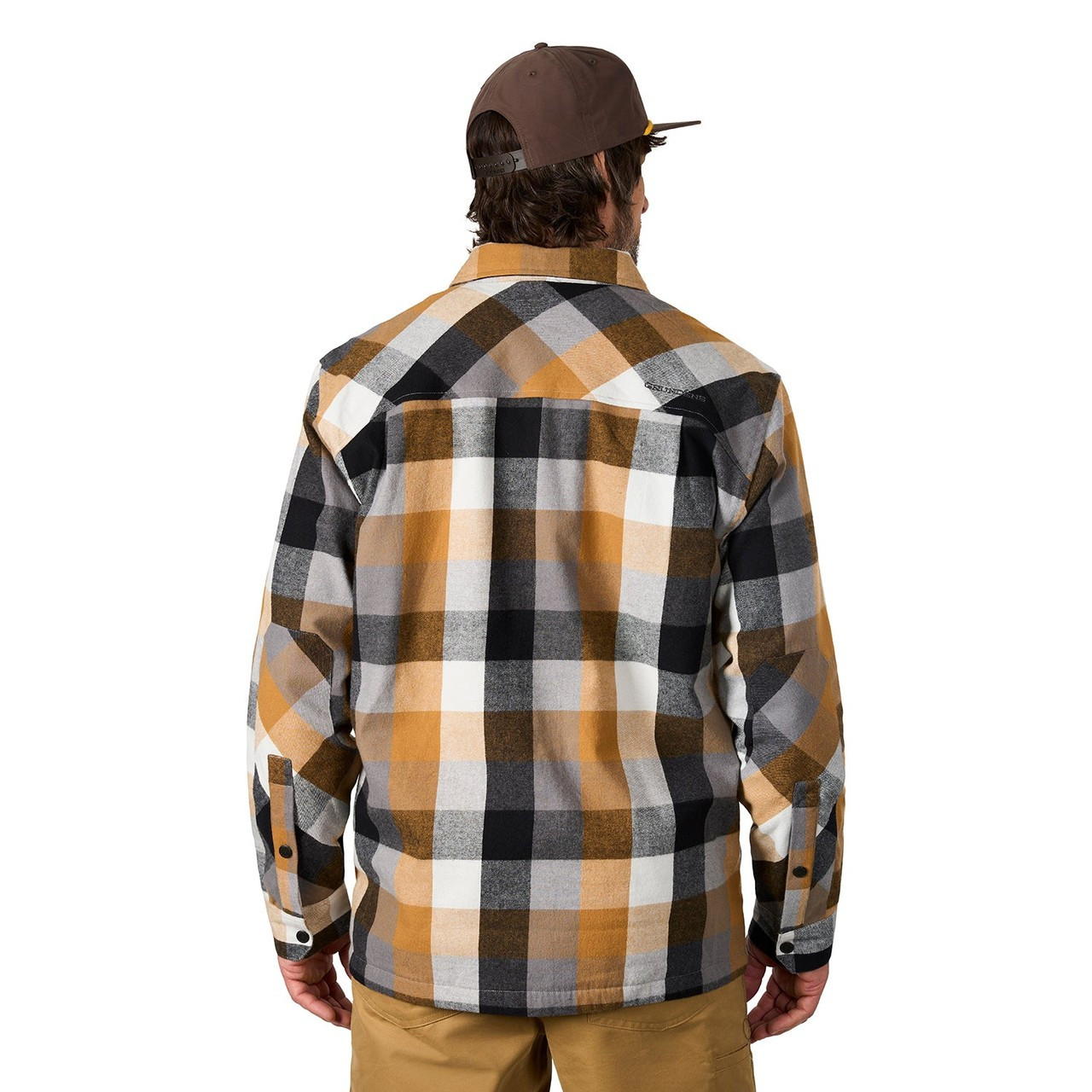 40116 Grundens Bankside Lined Shacket - Freestone Plaid