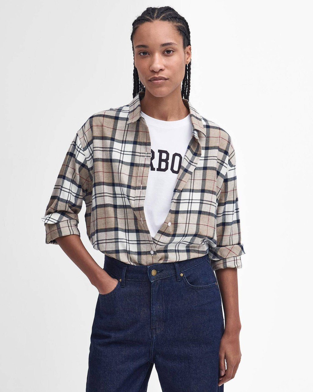 LSH1560 Barbour Women's Elishaw Relaxed Long-Sleeved Shirt