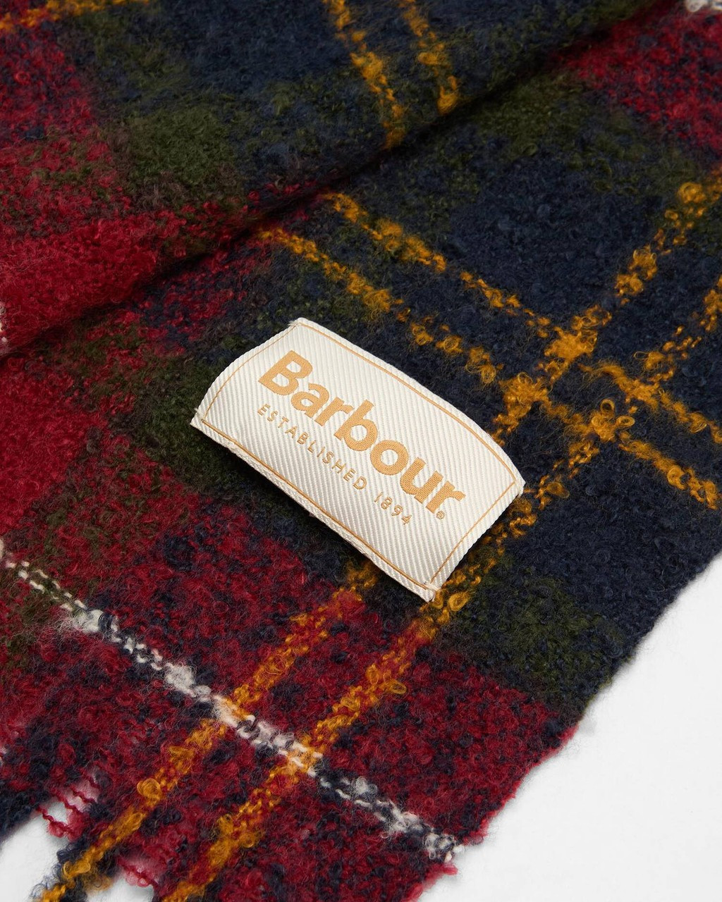LGS0077 Barbour Saltburn Beanie & Tartan Scarf Gift Set