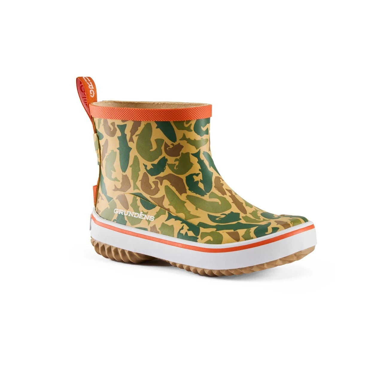 60065 Grundens Kid's Guppy Rain Boot - Fish Camo