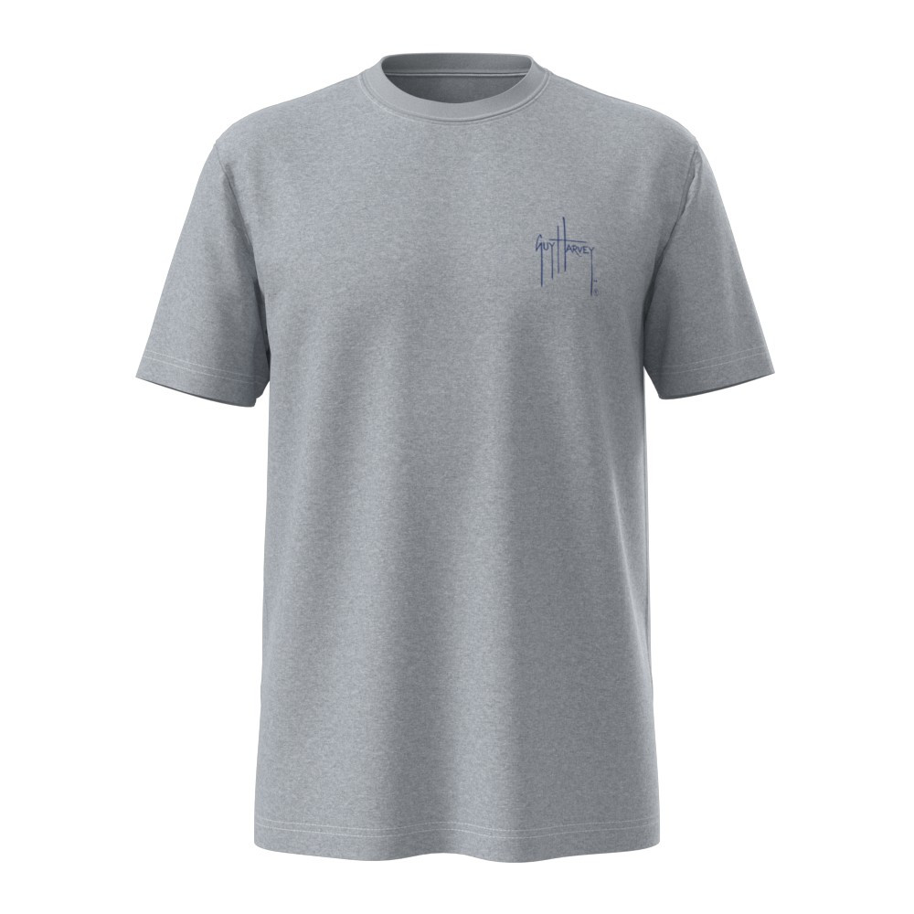 GHV56924-5FY1004 Guy Harvey HarborLite Tee - Sailcrosshatch - Sport Grey Heather