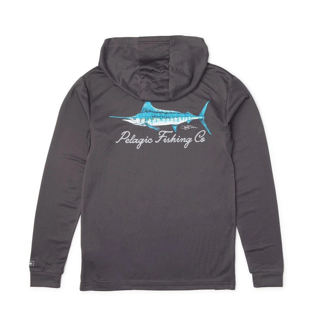 3015253001 Pelagic Youth Aquatek Hooded Fishing Shirt - Graphite