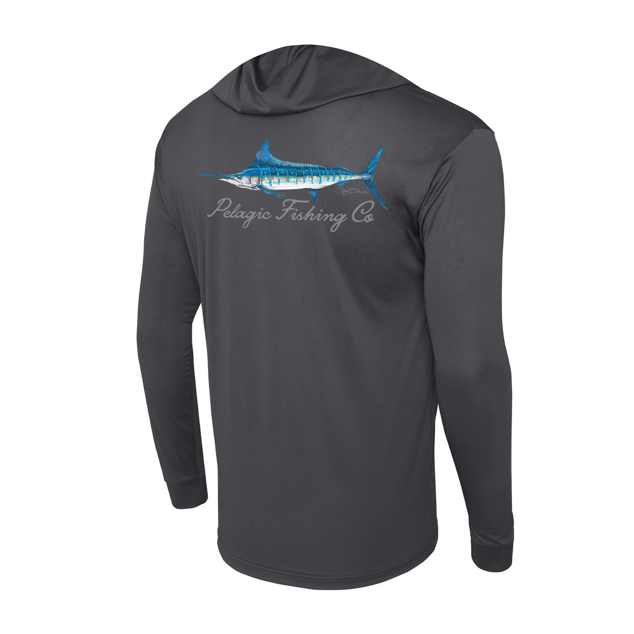 1015253001 Pelagic Aquatek Hooded Goione Fishing Shirt - Marlin
