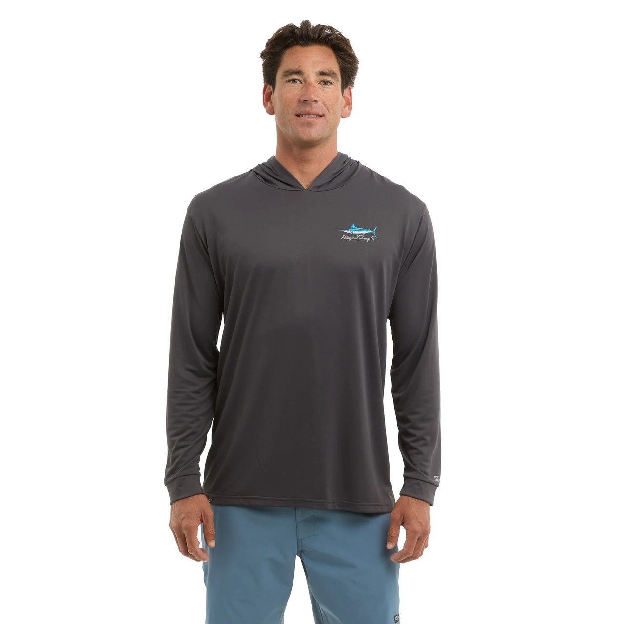 1015253001 Pelagic Aquatek Hooded Goione Fishing Shirt - Marlin