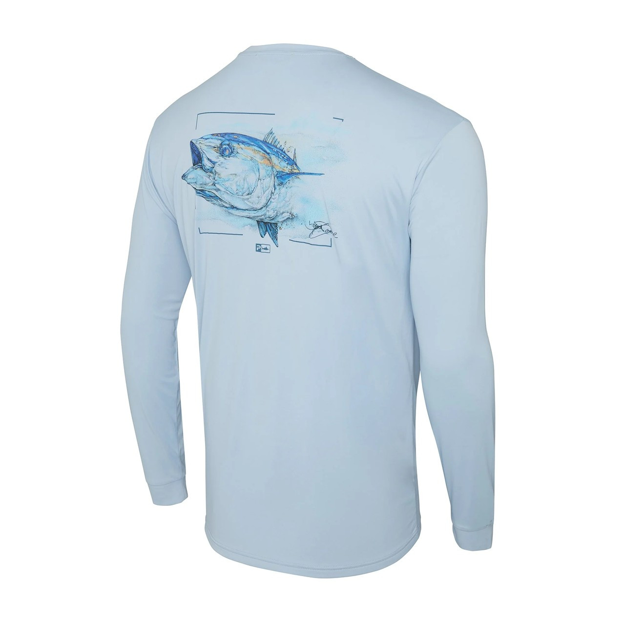 1015261011 Pelagic Aquatek Goione Tuna Fishing Shirt - Light Blue