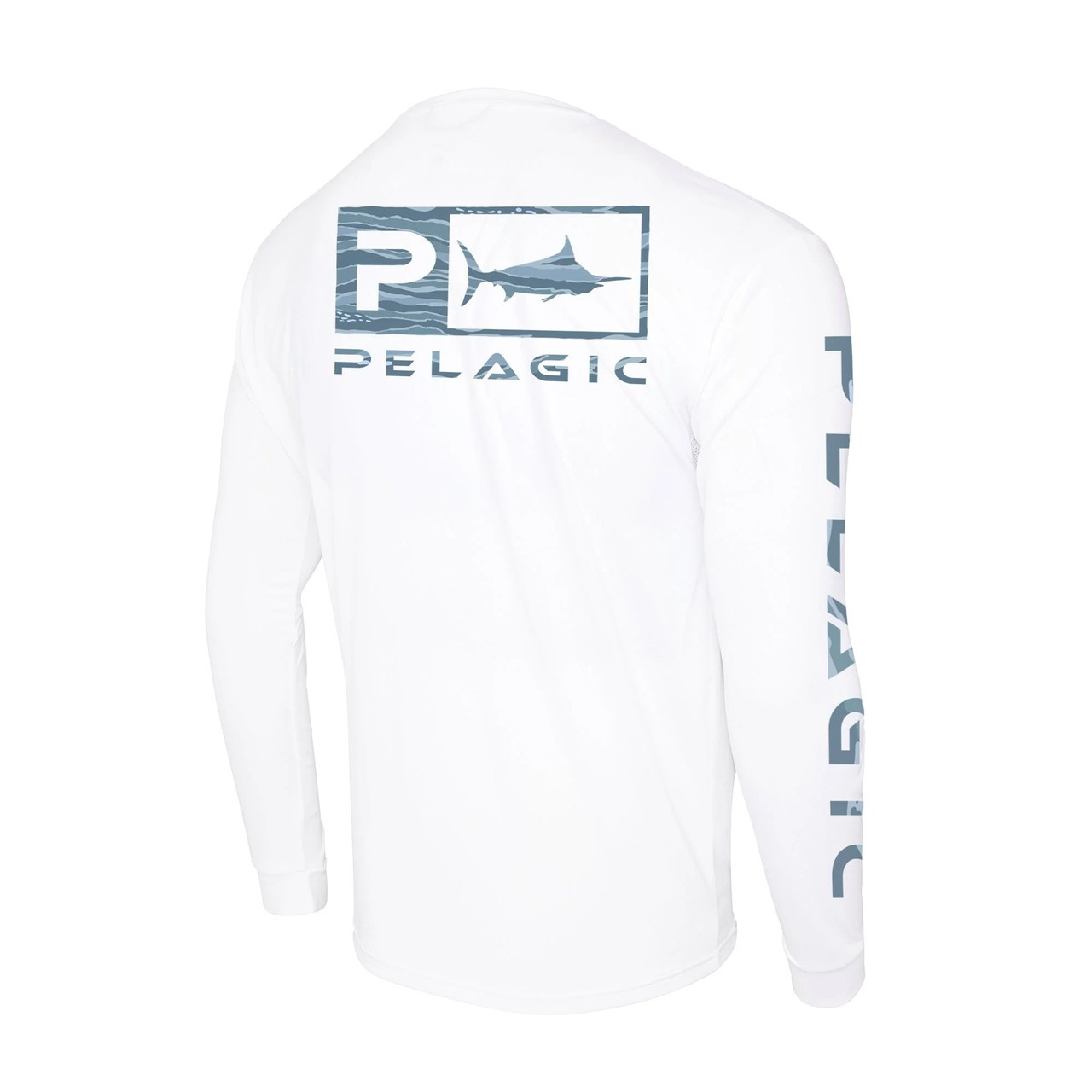 1015261010 Pelagic Aquatek Wahoo Icon Fishing Shirt - White