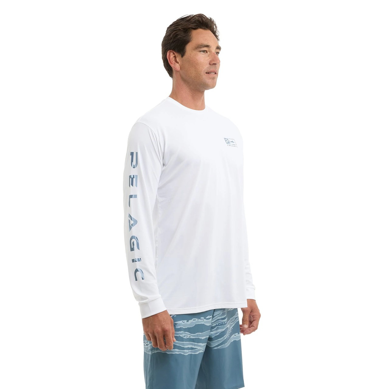 1015261010 Pelagic Aquatek Wahoo Icon Fishing Shirt - White