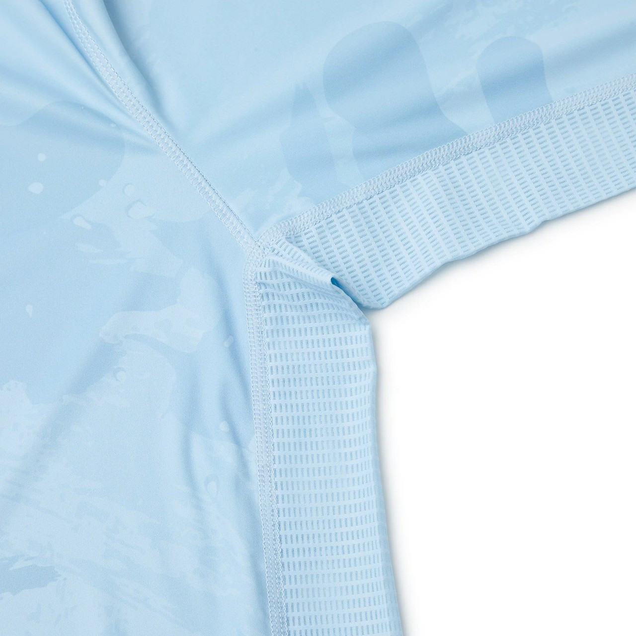 1015253000 Pelagic Vaportek  Brush Camo Hooded Fishing Shirt - Light Blue
