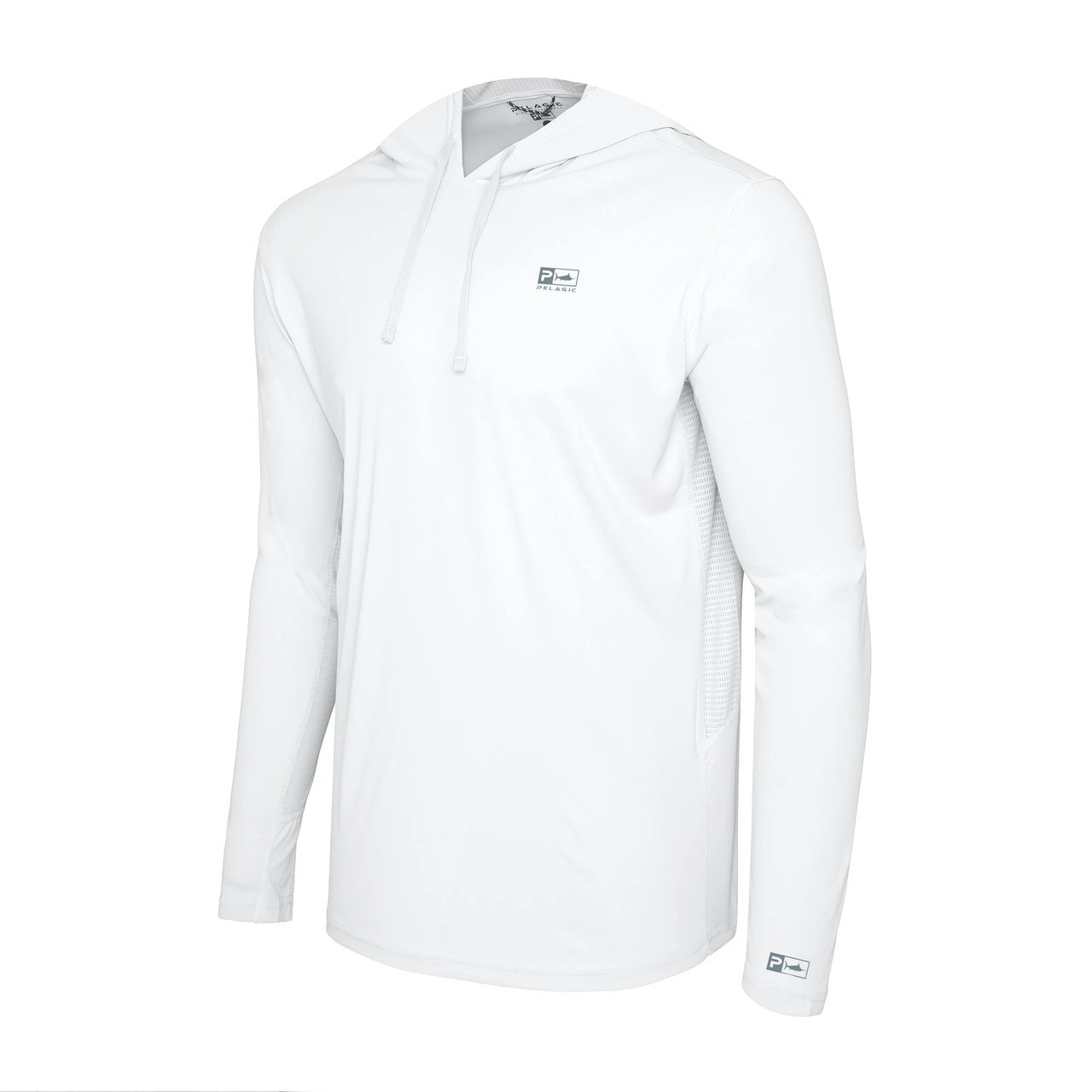 1015261005 Pelagic Aquatek Goione Tuna Hooded Fishing Shirt - White
