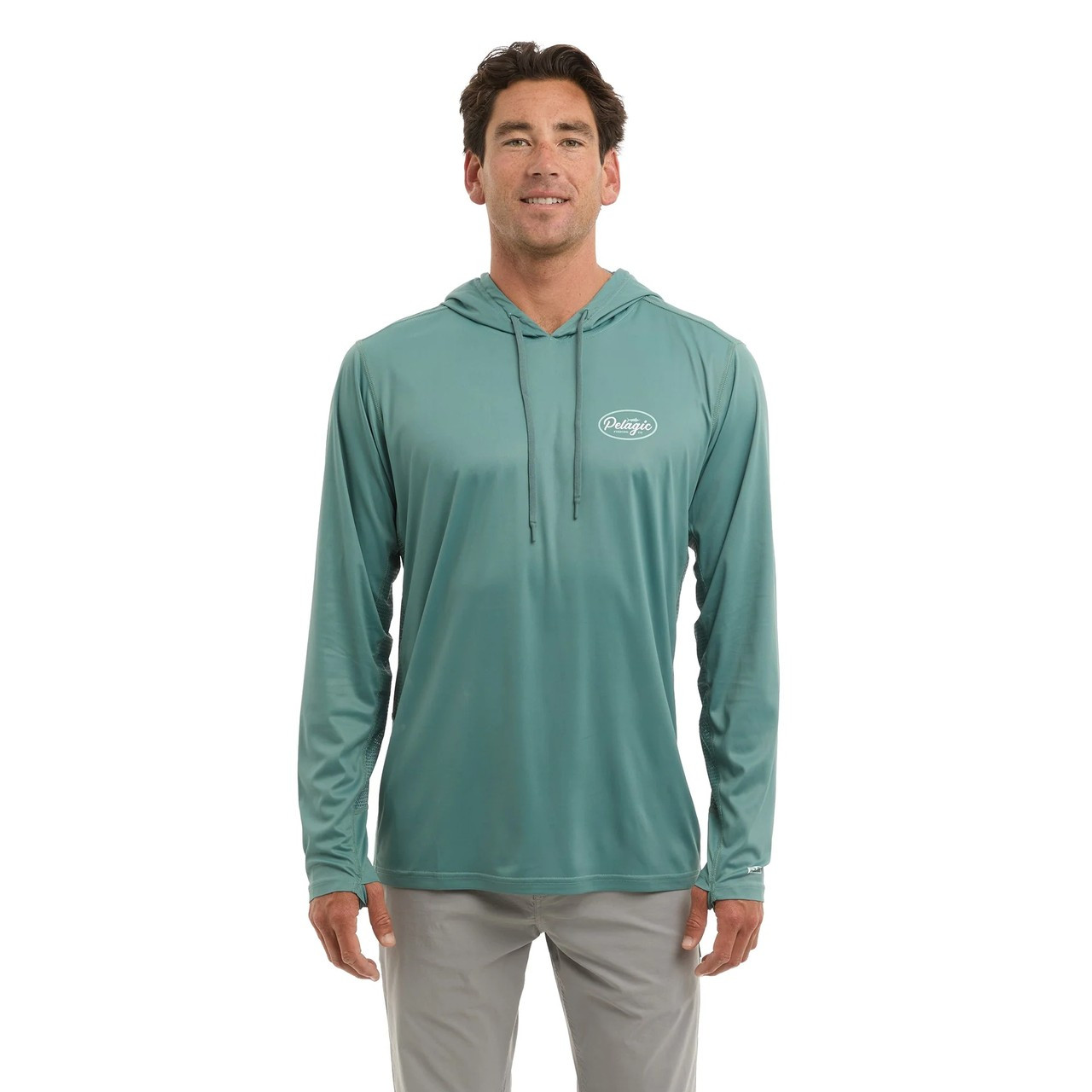 1015262001 Pelagic Vaportek Circled Hooded Fishing Shirt - North Atlantic